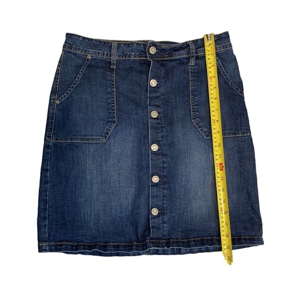 KENSIE Dark Denim Buttoned skirt - Picture 5 of 6